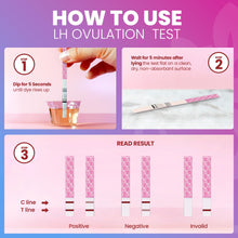 Load image into Gallery viewer, Pelvana Pregnancy and Ovulation Test Strips Combo Kit - 50 LH Fertility Test Strips + 20 Pregnancy HCG Checker Kits - Identify Your Peak Fertility Days - Easy at Home Ovulation Tests (70 Piece Kit)