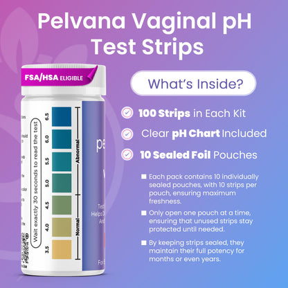 Vaginal pH Test Strips for Women (100‑count Pack)