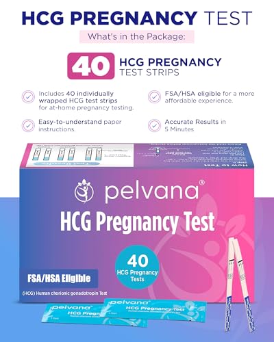 HCG Pregnancy Test Strips for Women (40-count Pack)