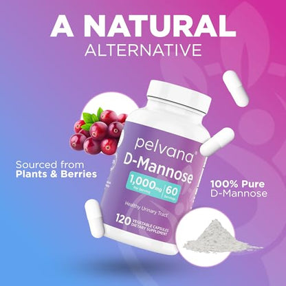 D-Mannose Capsules for Urinary Tract Health (120-count Pack)