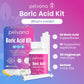 Boric Acid Suppositories for Women with Applicators & pH Test Strips (125-piece Kit)