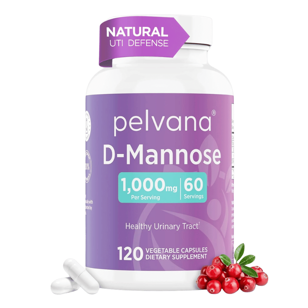 Pelvana D-Mannose Capsules for Urinary Tract Health - 120 Count