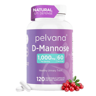 Pelvana D-Mannose Capsules for Urinary Tract Health - 120 Count