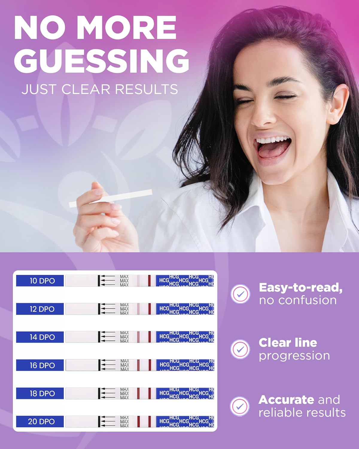 HCG Pregnancy Test Strips for Women (20-count Pack)