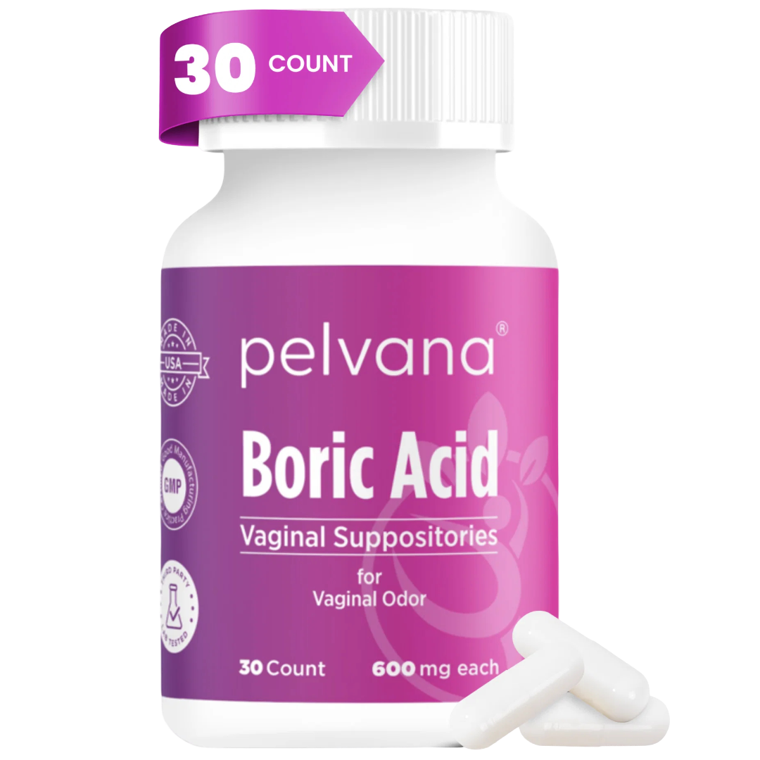 Pelvana Boric Acid Suppositories for Women - 30 Count