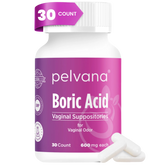 Pelvana Boric Acid Suppositories for Women - 30 Count