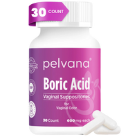 Pelvana Boric Acid Suppositories for Women - 30 Count