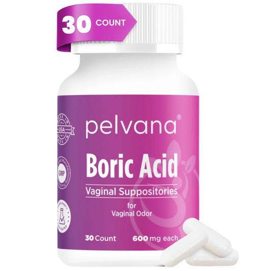 Pelvana Boric Acid Suppositories for Women - 30 Count
