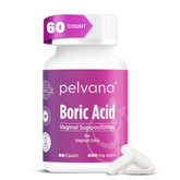Pelvana Boric Acid Suppositories for Women - 60 Count