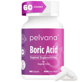 Pelvana Boric Acid Suppositories for Women - 60 Count