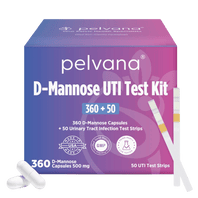 Pelvana D-Mannose UTI Kit for Women - 360 Capsules + 50 UTI Tests