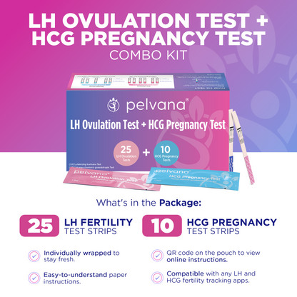 Pelvana Ovulation & Pregnancy Test Strips Combo Kit - 35 Tests - Case Packs