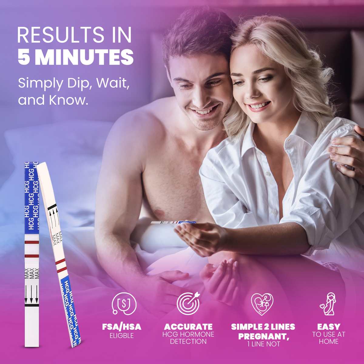 Pelvana Ovulation & Pregnancy Test Strips Combo Kit - 35 Tests - Case Packs