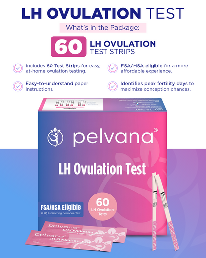 Pelvana Ovulation Test Strips for Women - 60 Tests - Case Packs