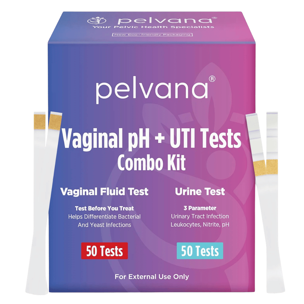 Pelvana Vaginal pH + UTI Tests Combo Kit - 50 + 50 Tests
