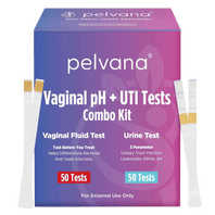 Pelvana Vaginal pH + UTI Tests Combo Kit - 100 Tests