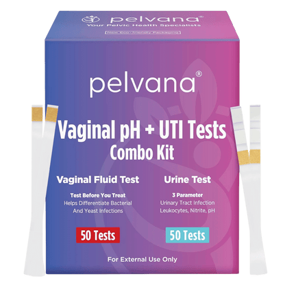 Pelvana Vaginal pH + UTI Tests Combo Kit - 50 + 50 Tests