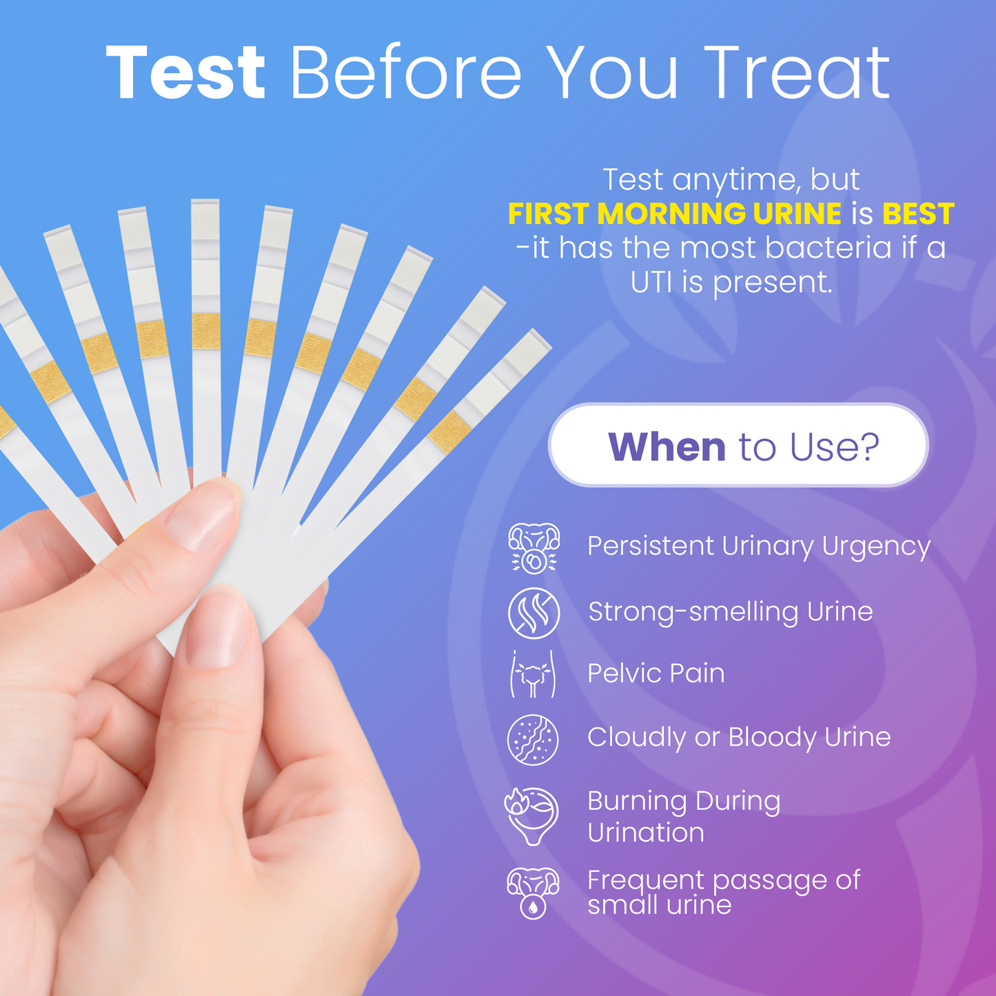Pelvana Vaginal pH + UTI Tests Combo Kit - 100 Tests - Case Packs